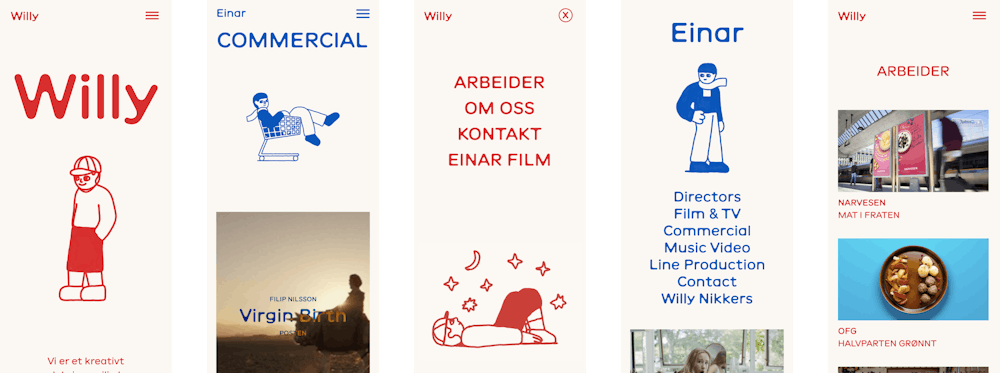 Einar Willy Mobile Screens
