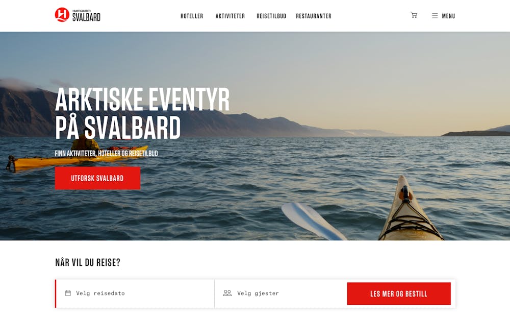 Hurtigruten Svalbard Front page Desktop